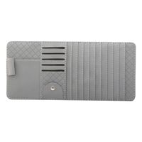 idain Car Sun Visor CD Holder Storage Case Car Sun Visor Organizer Storage Pouch Bag,10 CD Slots,5 Card Case,1 Pen Holder and 1 Glasses Holder(Gray)