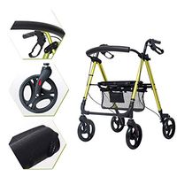 YXMxxm Aluminum Rollator Walker with Seat and Wheels,Folding Walker for Seniors with Comfort Handles and Thick Backrest,Supports up to 100kg