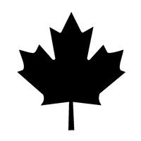 OwnTheAvenue Canadian Maple Leaf Canada Vinyl Flag Window Laptop Bumper Decal Sticker Choose Size & Color (Black, 7" Inches)