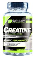NutraKey Creatine Monohydrate Capsules, 100 Count