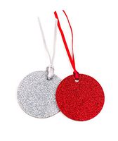 Hallmark Signature Holiday Gift Tags (Red & Silver, 2 Pack)