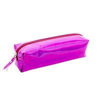 ANJUNIE Colorful Stationery Pen Pencil Case Cosmetic Bag Travel Makeup Bag High Capacity(Purple,One Size)