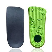 3/4 Length Orthotics Inserts, High Arch Supports Shoe Insoles for Men Women, Plantar Fasciitis Inserts for Walking Running Sport, Relief Fallen Arches Flat Feet Heel Spurs (S:Men6-7.5/Women7-8.5)