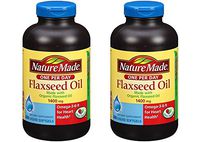 Nature Made Organic Flaxseed Oil 1,400 mg - Omega-3-6-9 for Heart Health - 300 Softgels(Pack of 2)