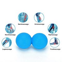 ZSZBACE Double-Lacrosse, Peanut Spine Massage Ball. Use for Trigger Point Deep Tissue Massage. (Blue)