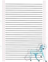 Girl's Camp Fantasy Unicorn Lined Stationery Paper 26 Sheets