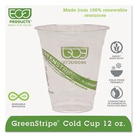 Eco-Products Corn-Based Cold Cups, 12 Ounces, Clear, 20 Bags of 50 Pack