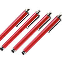 YarMonth -4Packs Red Ultra-sensitive Capacitive Stylus for Touchscreen Devices Including Kindle Fire HD 8.9-Inch, Kindle Fire HD 7-Inch, Kindle Fire, Apple iPad 2, iPad 3, iPad 4, iPad mini, Samsung Galaxy Tab, Nexus 7 and Nexus 10