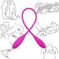 7-Frequency Wireless Double-Headed Silicone Vibration Lady and Couple Toys Wear G-Spot Sucking Massage Toys-Suitable for Use with Your Close Partner