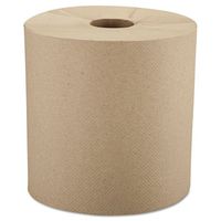 Windsoft Nonperforated Roll Towels, 8" X 800ft, Brown WIN12806