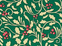 GOLD HOLLY Gift Wrap 24"x833'Gift Wrap Full Ream Roll (1 unit, 1 pack per unit.)