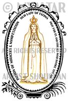 Our Lady of Fatima for Manifestation & Miracles 4"x6" Set of 6 Linen Postcards