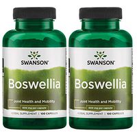 Swanson Boswellia Joint Flexibility Movement Support Ayurvedic Herb (boswellia serrata Resin) 400 mg per Capsule 800 mg per Serving 100 Count (2 Pack)