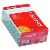 Universal 35850 Colored Perforated Note Pads, Narrow Rule, 5 x 8, Blue, 50 Sheet (Pack of 12)