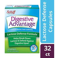 Digestive Advantage Lactose Defense Formula- Probiotic With Lactase To Reduce Abdominal Discomfort & Bloating, Promotes Digestive & Immune Health, 32 Capsules