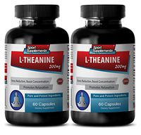 L theanine 100 - L Theanine 200mg - Creates a state of wakeful relaxation (2 Bottles - 120 Capsules)