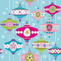 Paper Luncheon Napkins 2 X 20pcs 13"x13" Christmas Pastel Baubles