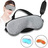 Rooftree-Heated-Eye-Compress-Mask, USB Sleep Mask for Puffy Eyes, Adjustable Temperature Time Control Eye Mask,with Comfortable Warm Or Cold Massage, Heated Eye Mask for Dark Circle and Dry Eyes