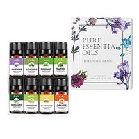 8 pcs Organic Aromatherapy Essential Oils Set, 100% Pure Natural Essential Oil,Most Popular Scents and Best Essential Oil Blends