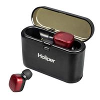 Holiper Bluetooth 5.0 Headphones, Long Battery Life Wireless Earbuds, TWS Earphones Cordless Earpods for iPhone iPad iPod Android Samsung Galaxy, Audifonos Bloototh Auriculares inalambricos, Red