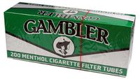 Gambler Tube Cut Menthol King Size RYO Cigarette Tubes 200ct Box (5 Boxes)