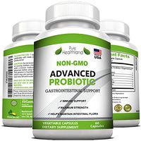 Non-GMO Advanced PROBIOTICS Supplement for Men and Women - Immune and Digestive Systems Support, Balances Intestinal Flora, May Help to Relieve Upset Stomach, IBS, Gas, Bloating