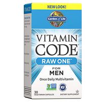 Garden of Life Vitamin Code Raw One for Men, Once Daily Multivitamin for Men, One a Day Mens Vitamins for Energy, Stress Response, Healthy Heart, Prostate, 30 Vegetarian Capsules *Packaging May Vary*