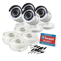 Swann 5MP Super HD Bullet Outdoor Security Camera - PRO-T890 4 Pack Bundle (White)