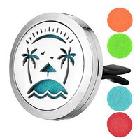 Garden Charms Beahc 30mm Stainless Steel Essential Oil Diffuser Locket Jewelry with Free 5pcs Pads GCVA061 (A)