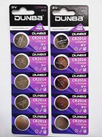 Dunba CR2016 DL2016 ECR2016 GPCR2016 3V Button Battery (10-Pack)
