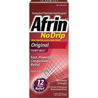 Afrin No Drip Pump Mist Original - .5 oz, Pack of 2