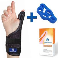 Arrow Splints Thumb Brace | for Arthritis, Trigger Thumb, Carpal Tunnel, Thumb Stabilizer, Tendonitis, Sprain - Thumb Spica Splint is Reversible to fit Right & Left Hand Thumb Splint + Thumb Exerciser