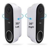 Koroao Wall Plate Come with L35°/R35 ° Wedge For Nest Hello, Compatible With Nest Hello Doorbell Plastic Material Adjustment Mounting Wall plate Wedge Kit. (White)