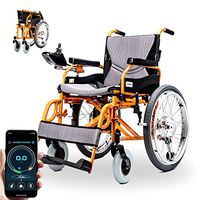 TINGSHOP Deluxe Electric Wheelchair, APP Intelligent Control Mobile Wheelchair Motorized Wheelchair Portable Folding Lightweight Electric Wheel Chair Can Bear 350 Lbs 13A Lithium Battery