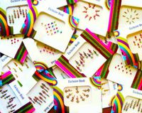 INDIAN TRADITIONAL® 10 Pack Bollywood Head Bindi Tattoo Indian Art Rhinestone Stick on Reuseable