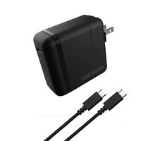 ENERGEAR 27W USB C Charger, Foldable Plug, USB-IF/UL Certified, USB PD2.0+QC3.0 Fast Charge Wall Charger, C-C Cable Included, Compatible with Switch, Zenfone, Pixel XL and More -Black