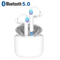 Bluetooth 5.0 Wireless Earbuds Built-in Mic Headphones for Phone HiFi Stereo Sound Quality IPX5 Waterproof Earphones with Portable Charging Case Headsets 30H Long Playtime Noise Cancelling Mini Sized