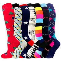 Best Compression Socks Men Travel,7 Pairs Men 15-20 mmHg Compression Socks Medical Compression Socks Men 15-20 mmhg Knee High for Running,Athletic Sports,Crossfit,Maternity,Flight Travel