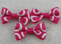 U Pick Mini Grosgrain Ribbon Bow Flowers Wedding Decoration Appliques-Star (Red)