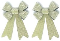 Holiday Crafts (TM) Set of 2 Hologram Bows 9 x 15 Inches Each - Gold Hologram
