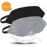 Mavogel Upgraded Sleep Eye Mask - Breatheable Mesh Fiber Sleeping Mask for Men Women, Lightweight Eye Blinder for Travel/Sleeping/Nap/Shift Work, Pack of 2(Grey/Black)
