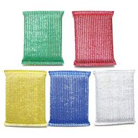 Luxxii 5 Pack - Colorful Scourer Pads Sponges Scrubbers for Kitchens, Bathroom & More