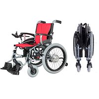 YOLANDEK 2019 Fold & Travel Lightweight Motorized Electric Power Wheelchair Scooter, Aviation Travel Safe Electric Wheelchair Heavy Duty Power Wheelchair (19 INCHES SEAT Width)