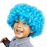 Elevin(TM) Party Disco Funny Afro Clown Hair Football Fan-Kids Afro Masquerade Hair Wig　 (I)