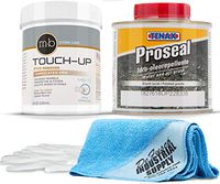 Marble Polish Powder - MB-11 oz Marble Polishing Powder- Tenax Proseal 250 mL -16x16 Microfiber Cloth - Gloves - BUNDLE - 4 Items