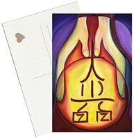 Reiki Master Healer Symbol Healing Symbol 4"x6" Set of 6 Linen Postcards