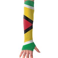 Guyana Flag Long Sleeve Sun Protection Arm Sleeves Arm Cooling Sleeve Cycling Outdoor Sports Leisure