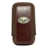 Longhorn Leather 3-Finger Cigar Case – Leather Cigar Case – Cigar Cutters by Jim