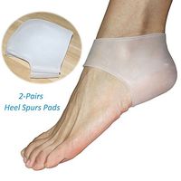 Heel Pain Gel Pads,Moisturizing Compression Sleeve for Plantar Fasciitis Sore Bruised Bone Spurs(2 Pairs)