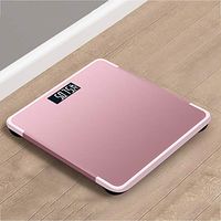 Electronic Scales Household Adult Weight Scales Weight Loss Body Weighing Meter Rechargeable Night Vision Temperature Measurement Large Screen Digital Scales (Color : Pink)